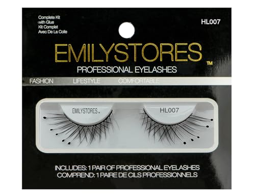 Dramatic Black False Eyelashes with Dots - Halloween Costume Lashes