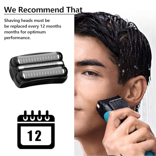 21B Series 3 Replacement Foil and Cutter Compatible with Braun Series 3 Replacement Head & for Braun S3 Wet and Dry Replacement Head,for Series 3 Electric Razor 5409 3010s 3040s 340s-4 300s 310s