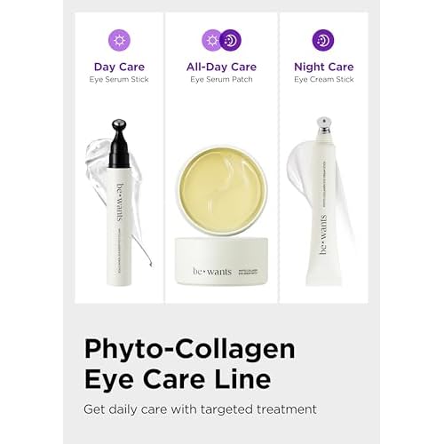 bewants Instant Eye Bag Remover for Puffiness, Serum Roller for Dark Circles and Puffiness, Under Eye Treatment with Bamboo Water, Vegan Collagen (1 Pack)