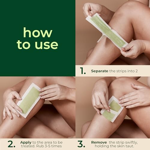 Nad's Body Wax Strips for Hair Removal - 24 Count at Home Hair Removal Kit