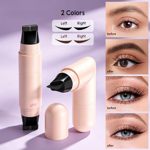 Winged Eyeliner Stamp Pen, Dual End Waterproof Cat Eye Liner