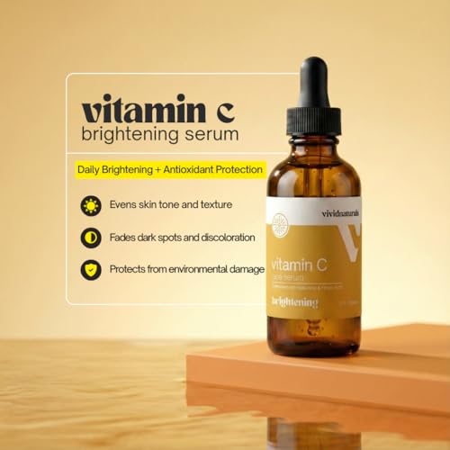 Vitamin C Serum For Face With Hyaluronic and Ferulic Acid 60ml Made In USA - Lightweight Non-Sticky Vit C Serum Face for Hydrating Brighter Smooth Fresh Skin Glow Fast Absorbing