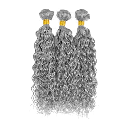 Grey Water Wave Human Hair Bundles 24 26 28 Inch