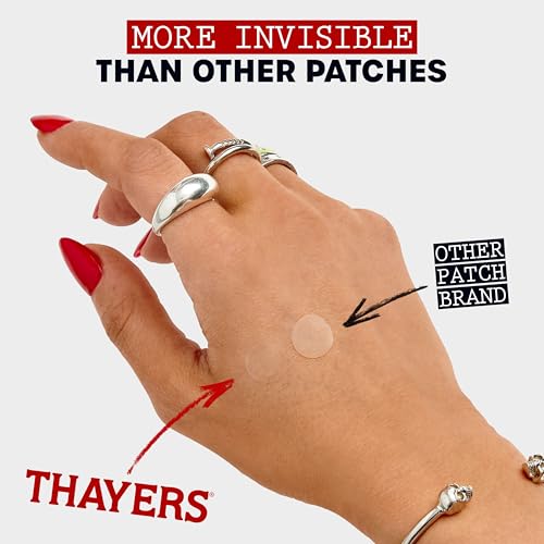 THAYERS Invisible S.O.S Hydrocolloid Acne Pimple Patch, Ultra-Thin Design Instantly Reduces Look of Blemishes, Set of 22 Pimple Patches