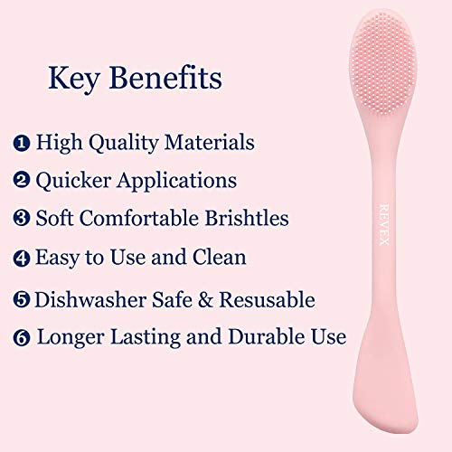 REVEX Silicone Face Mask Applicator & Scrubber Brush Set