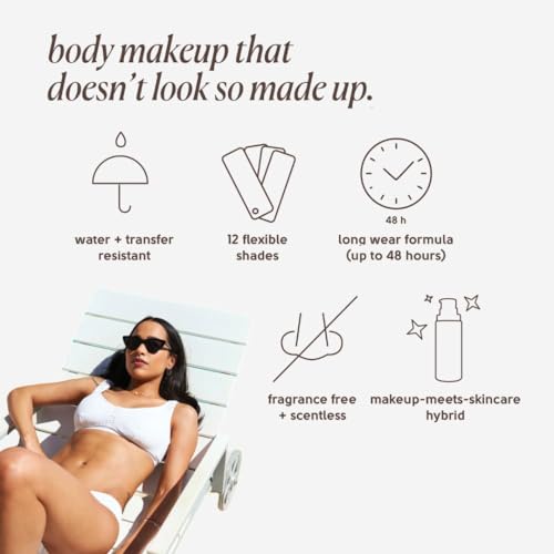 TINGE Body Makeup Tan Neutral - Water Resistant, 3.38 Fl Oz
