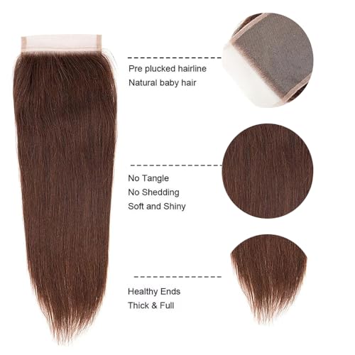 Brown Lace Closure 4x4 HD Transparent Swiss Lace Frontal