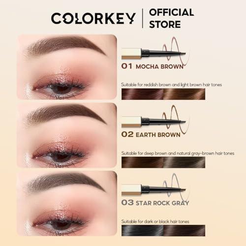 COLORKEY Contour Sketch Eyebrow Pencil - Retractable, Triangle Core