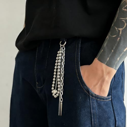 YIHONGYAN Design A03 Silver Heart Bag Charm & Keychain for Handbags & Backpacks