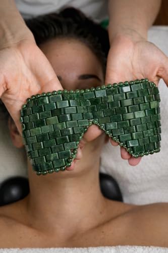 Jade Eye Mask for Puffy Eyes – Natural Cooling Stone