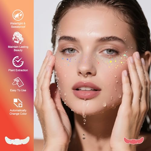 Holographic Glitter Freckle Temporary Tattoos - 12pc Set