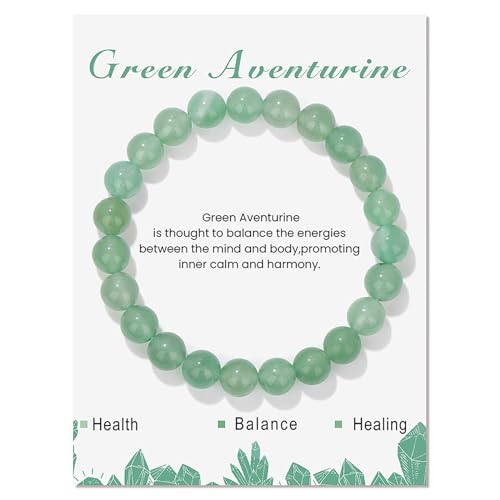 Jade Bracelet for Women 8mm Green Aventurine Bracelets Jade Bead Bracelet Women's Stretch Bracelets Green Jade Bracelet Jade Jewelry for Women Girls