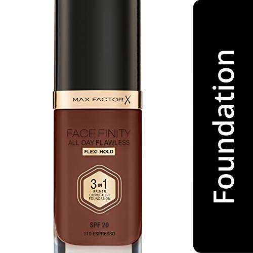 Max Factor Facefinity 3-in-1 All Day Flawless Liquid Foundation, SPF 20-110 Espresso, 30 ml