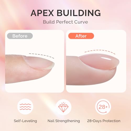 MelodySusie 2-Pack Clear Builder Gel Set - 15ml UV LED Nail Extension