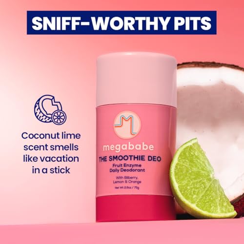 Natural Coconut Lime Deodorant - 72 Hour Odor Protection, 2.6 oz