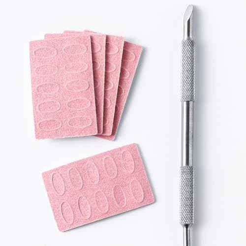 180 Grit Sandpaper Sheets Dual Ended Nail Cuticle Pusher Cuticle Cutter Self-Adhesive Sandpaper for Keratinizer Slant Heads Nail Art Pre Polishing Sandpaper Nail and Foot Salon Home Sandpaper