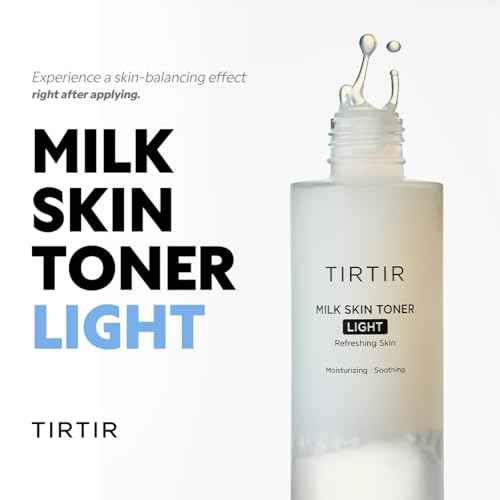 TIRTIR Milk Skin Rice Toner Light | Instant Hydration with 4% Niacinamide, Pantenol, Lightweight, Pore-Tightening, Vegan, Acne-Prone, Oily Skin, Fungal Acne Safe, Korean Skin Care, 0.67 Fl Oz
