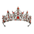 Gothic Crystal Tiara Crown for Women - Vintage Baroque Rhinestone Headpiece