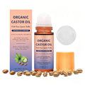 Organic Castor Oil with Rose Quartz Roller - 100% Pure & Cold-Pressed