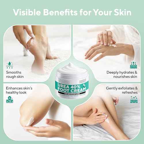 Lavinso Urea Cream 40 Percent for Feet with Maximum Strength - Foot Cream for Calluses and Dry Cracked Heels - Rough Skin Repair for Men and Women