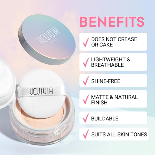 Vevivia Creaseless Setting Powder - Translucent Loose Powder