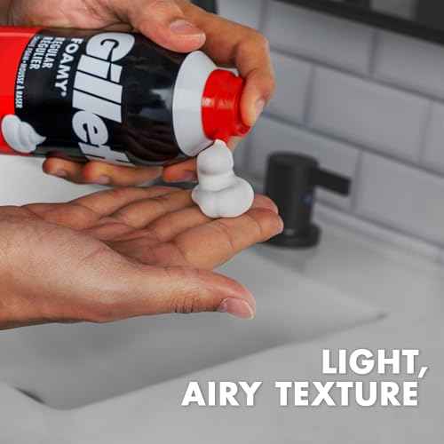 Gillette Foamy Classic Shave Foam for Men, Protection Against Shaving Irritation, Quick and Smooth Shave, shaving cream, 14.9 Oz
