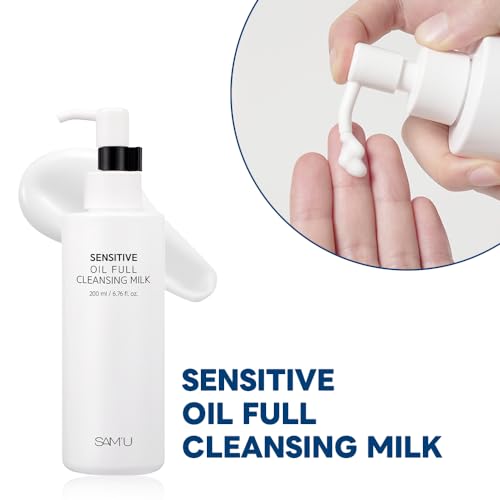 SAM'U Cleansing Milk - Milk-to-Oil Makeup Remover, 6.8 oz