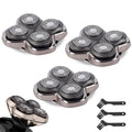 Replacement Head Compatible with Pitbulls Gold PRO,Silver PRO, Platinum PRO,Butterfly Kiss PRO - Hypoallergenic Stainless Steel Shaver Foil Replacement - 4D Floating Razor Blades 3 Pack