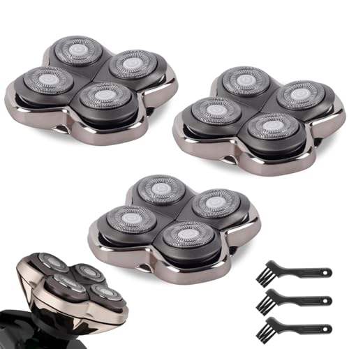 Replacement Head Compatible with Pitbulls Gold PRO,Silver PRO, Platinum PRO,Butterfly Kiss PRO - Hypoallergenic Stainless Steel Shaver Foil Replacement - 4D Floating Razor Blades 3 Pack