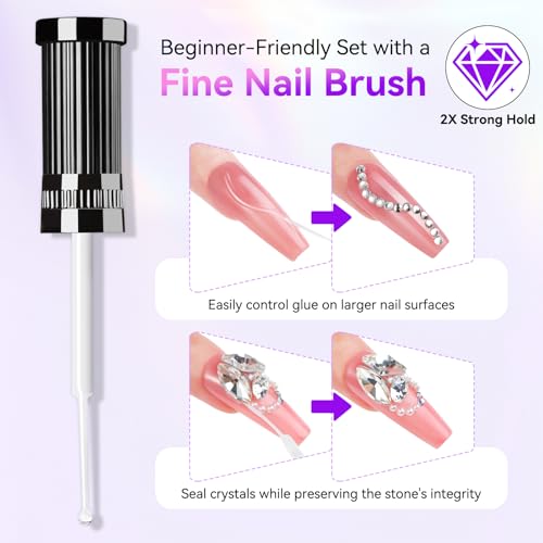 Makartt Nail Rhinestone Glue - Precision Gap Filling Gel for Gems & Crystals