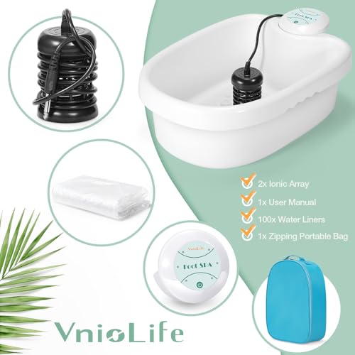 Portable Ionic Foot Bath Detox Machine with Accessories Kit