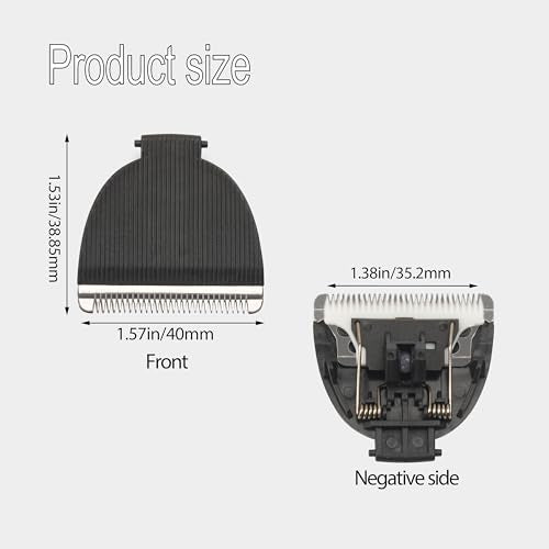 Trimmer Replacement Blade for Meridian Electric Body & Pubic Hair Trimmer Hygienic Ceramic Replacement Blades Compatible with Meridian Body Trimmer (Onyx & Sage)-Pack of 2