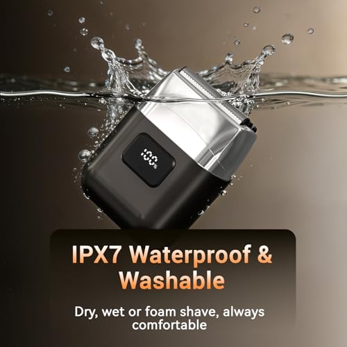 YOXSPD Electric Foil Shaver for Men Gray – 3 Floating Blades Mini USB Rechargeable