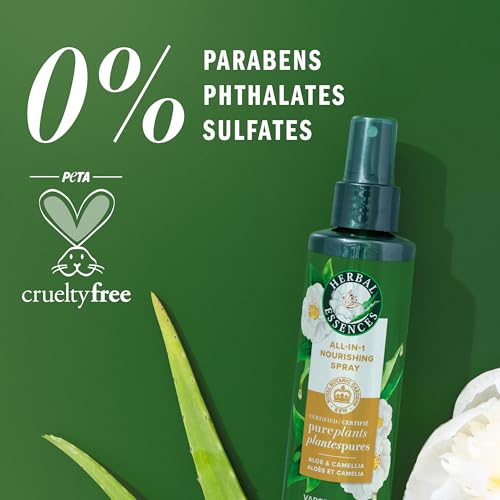 Herbal Essences All-in-1 Nourishing Spray, Certified Pure Plants, with Aloe and Camellia Flower Oil, 6 fl oz