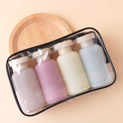 Leak Proof Travel Shampoo Bottles 3.4oz - 4 Pack Refillable