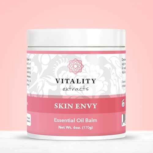 Vitality Extracts Skin Envy Essential Oil Balm - 6oz, Moisturizer, Beeswax, Vitamin A, Skin Care, All Natural, Coconut Oil