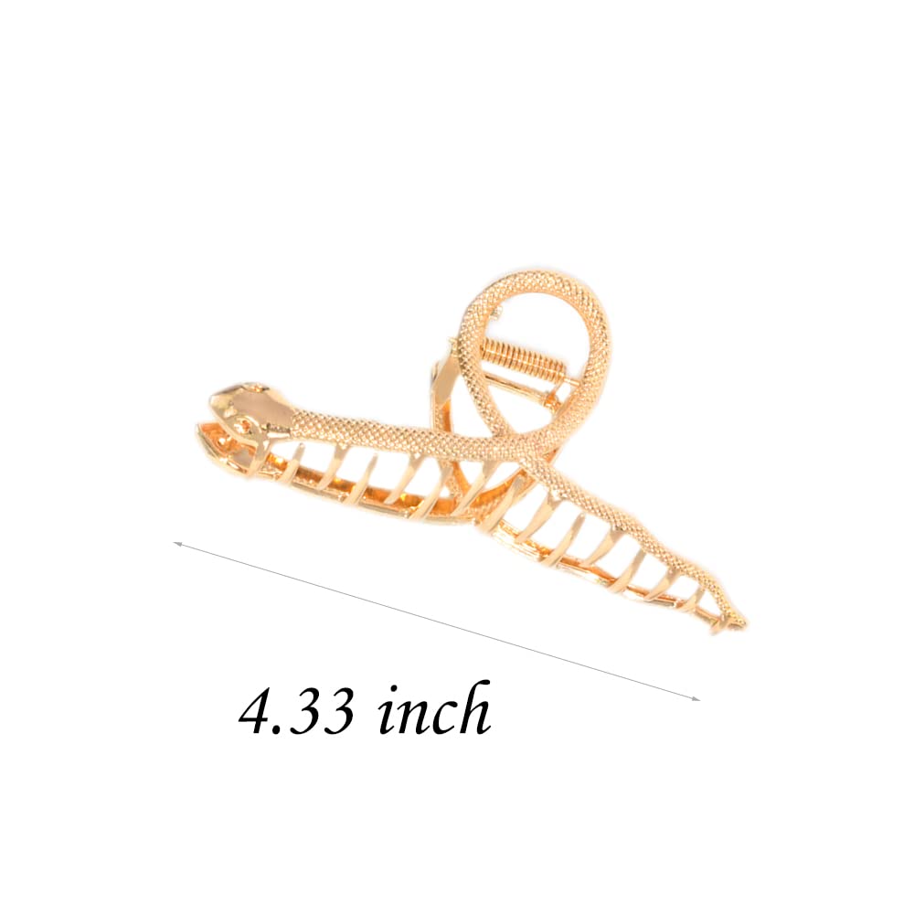 Snake Shape Metal Hair Accessories: Large Shark Barrette Clips for Women and Girls