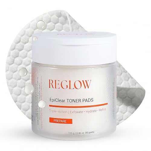 ReGlow EpiClear Toner Pads ? Exfoliating Facial Pads with PHA, AHA, BHA & Niacinamide ? Pore Refining, Hydrating & Resurfacing Daily Peel ? Clinic-Inspired Skincare for Smooth Texture