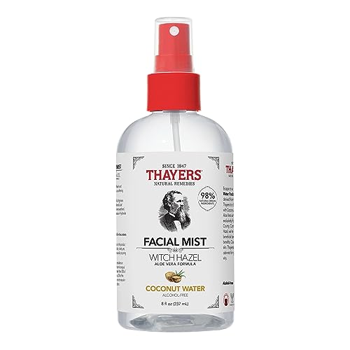 Thayers Alcohol-Free Witch Hazel Facial Mist Toner with Aloe Vera, Coconut Water, Soothing and Hydrating, For All Skin Types, 8 oz