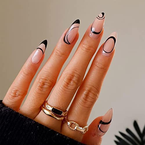 Misssix Press On Nails Set - 144 Pcs Medium Almond & Square False Nails Kit