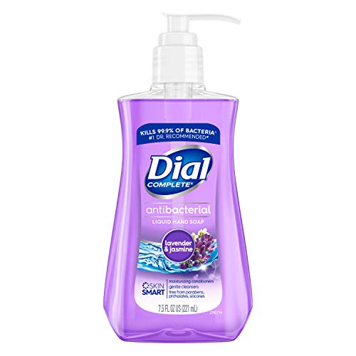Dial Lavender & Twilight Jasmine Antibacterial Liquid Hand Soap 7.5 Fl Oz - Moisturizing & Germ-Killing
