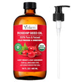 Organic Rosehip Seed Oil, USDA 100% Pure Rosehip Oils for Face, Hair & Body, Large Glass Bottle 16 fl oz Cold Pressed Rose Hip Oil for Skin Care, Moisturizing, Massage, Gua Sha & DIY Blends