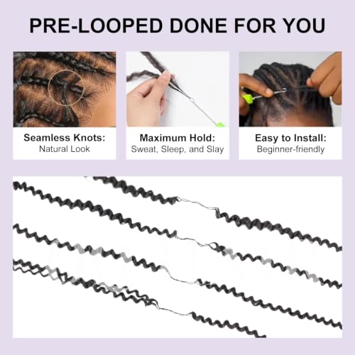 OQ Afro Curly Feather Crochet Human Hair 18 Inch