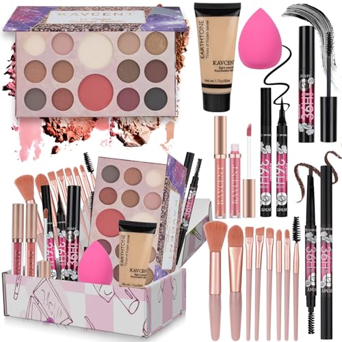 KAVCENT Makeup Kit for Teens & Women - Full Beginner Set