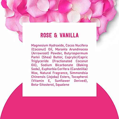 Schmidt's Aluminum Free Natural Deodorant for Women and Men, Rose + Vanilla with 24 Hour Odor Protection, Certified Cruelty Free, Vegan Deodorant, 3.25 Ounce (Pack of 3)