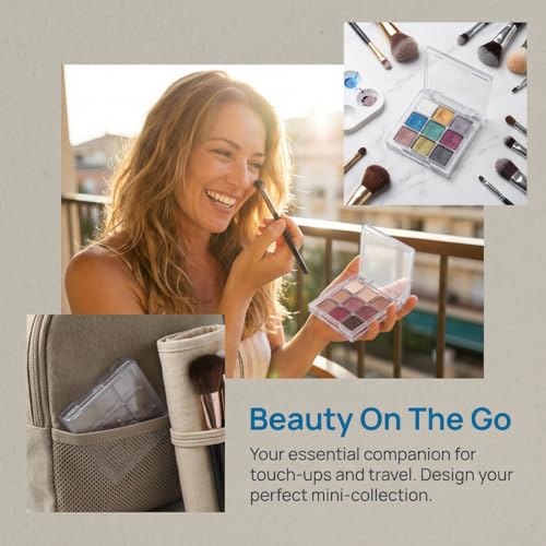 Empty Makeup Palette 2pcs 9-Grid Storage Cases