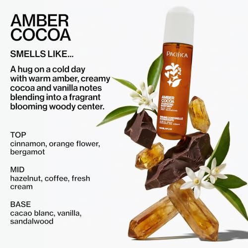 Pacifica Amber Cocoa Gourmand Body Mist for Women, 5 oz – Amber Cocoa Variation