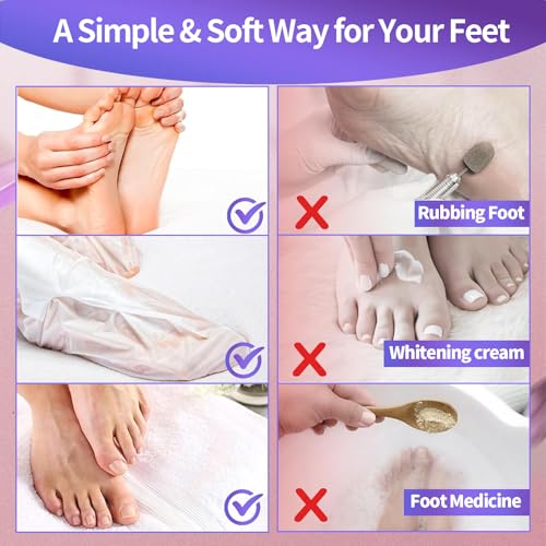 18-Pack Moisturizing Foot Mask for Dry Cracked Feet - Hydrating Sock Masks