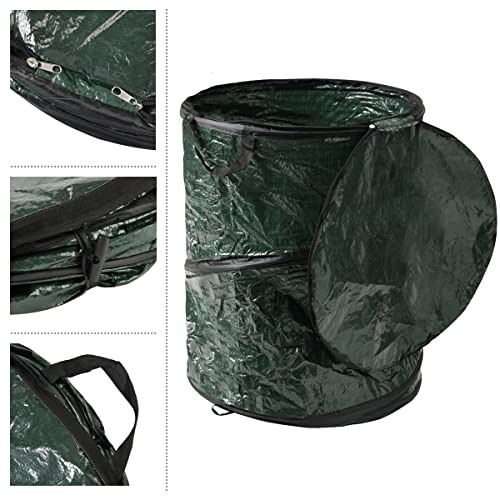 29.5-Gallon Pop Up Outdoor Garbage Can - Collapsible Trash Can for Parties, Yard Waste, or Laundry - Camping Accessories by Wakeman