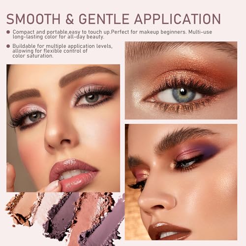 2 in 1 Eyeliner and Eyeshadow Plum, Eyeshadow Stick and Liner Duo, Waterproof, Smudge-Proof, Effortless Smoky or Natural Eye Makeup (2Pcs B)